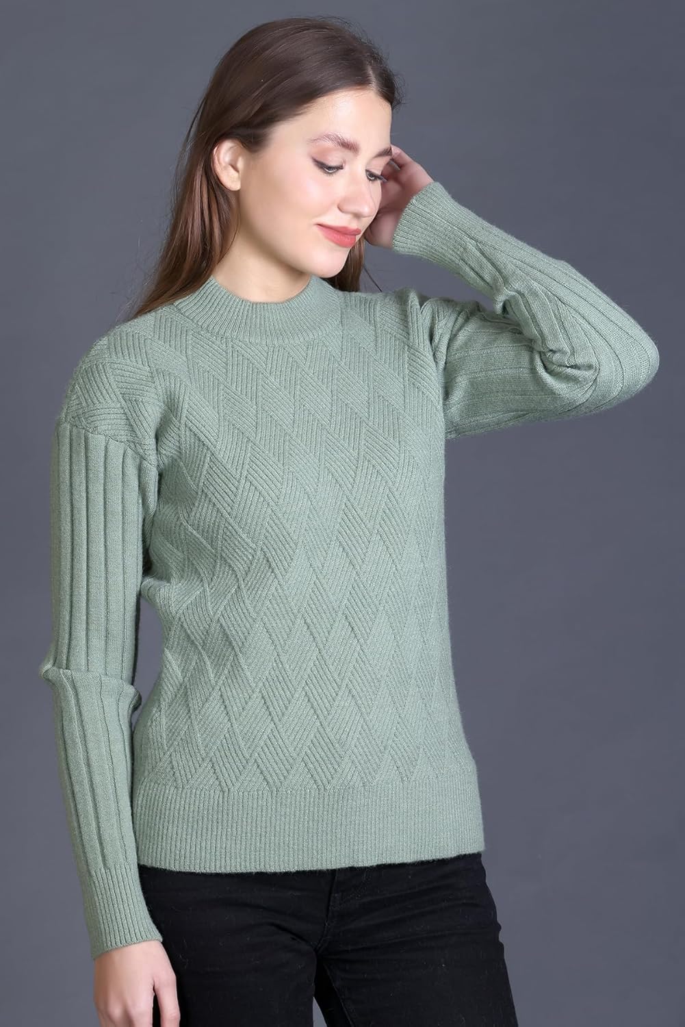 GODFREY Woolen Turtle Neck Full Sleeve Womens Sweater by Prixsa.com - Image 4